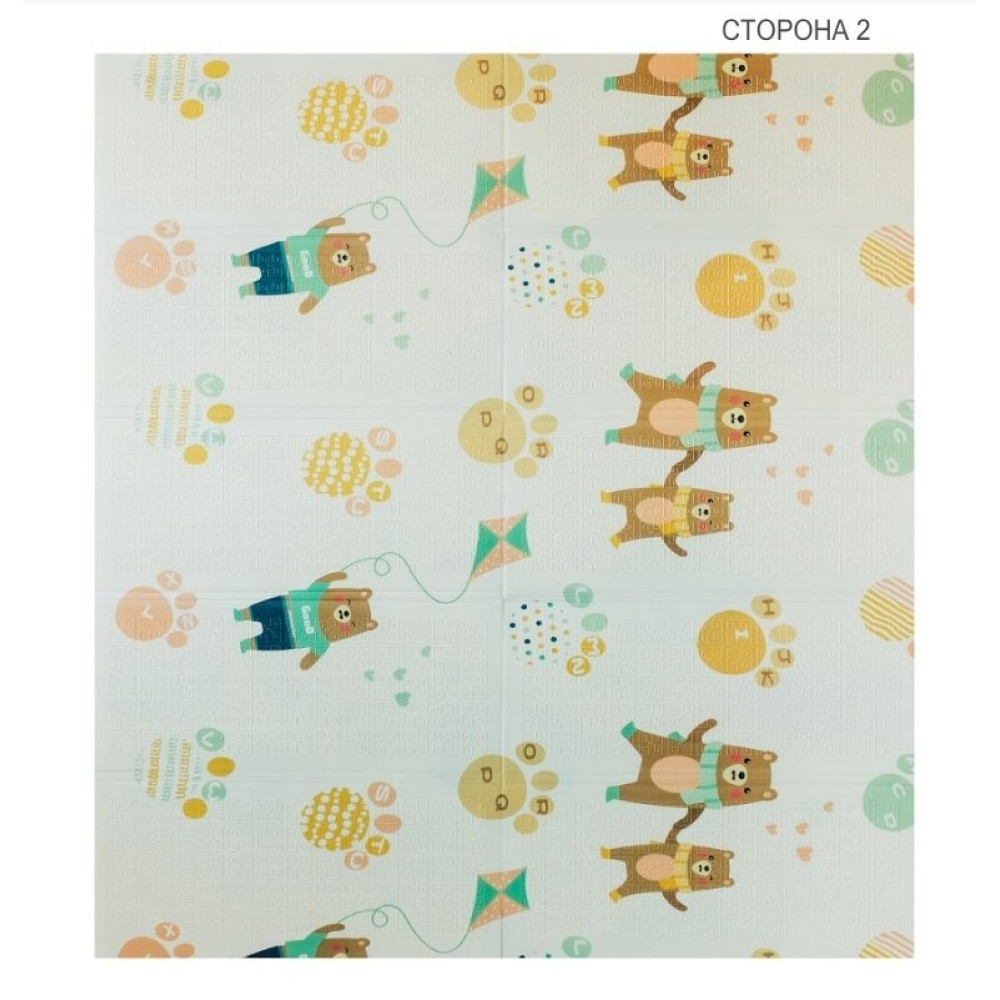 Детский двухсторонний коврик Poppet Парк и Прогулка медвежат 200х180 см (PP002-200) Детский двухсторонний коврик Poppet Парк и Прогулка медвежат 200х180 см (PP002-200)
