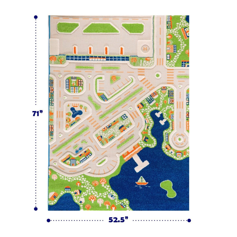 Детский игровой коврик IVI Мини город 134x180 см (8699149514077) Детский игровой коврик IVI Мини город 134x180 см (8699149514077)