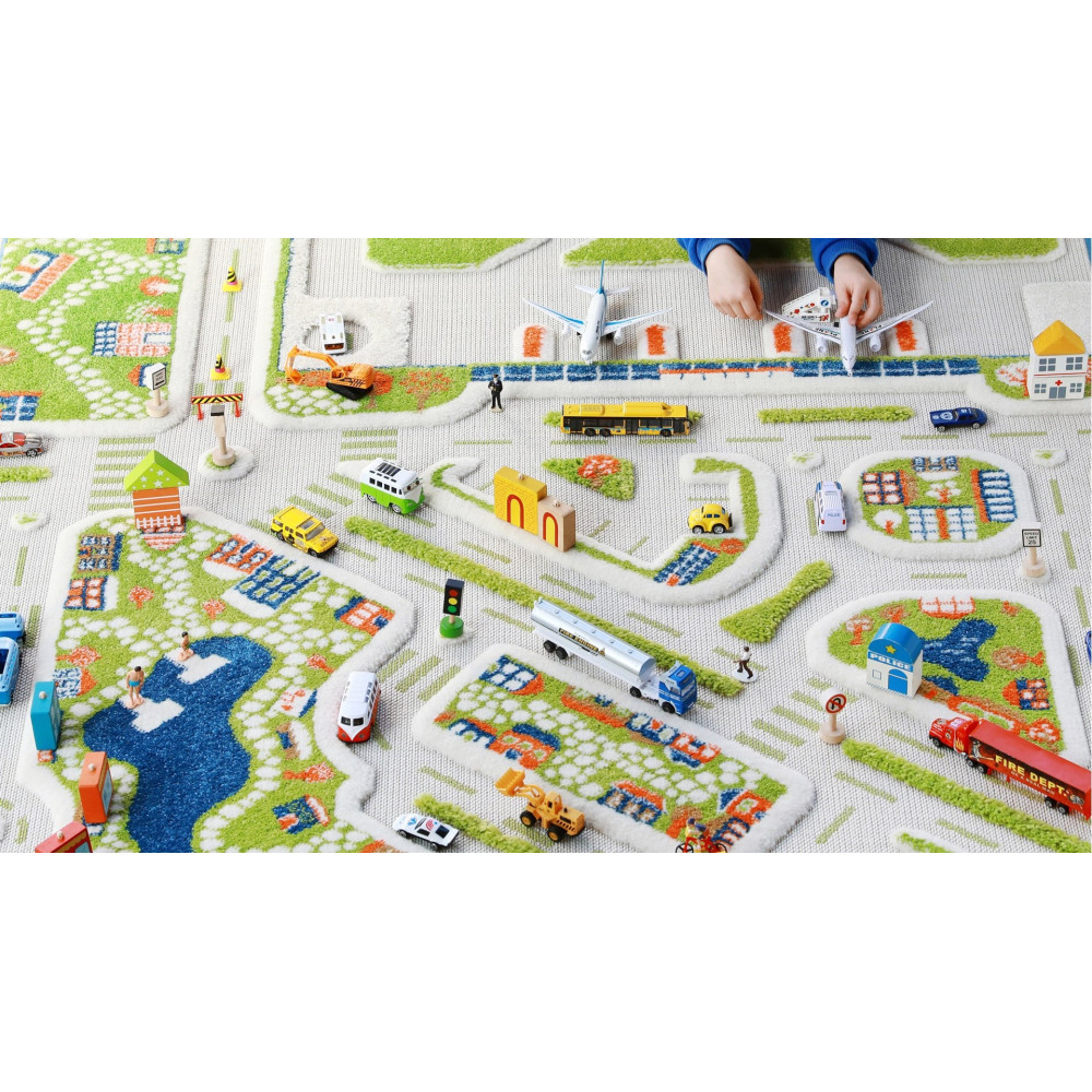 Детский игровой коврик IVI Мини город 134x180 см (8699149514077) Детский игровой коврик IVI Мини город 134x180 см (8699149514077)