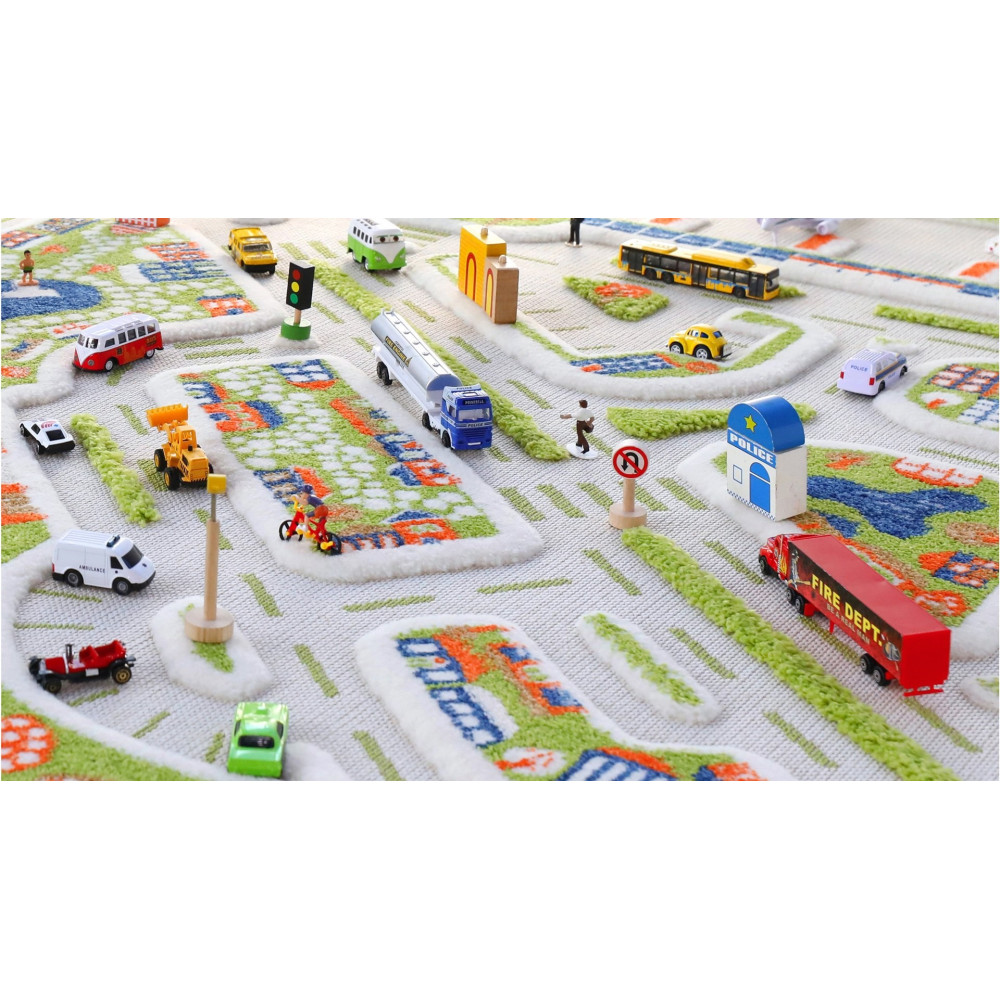 Детский игровой коврик IVI Мини город 134x180 см (8699149514077) Детский игровой коврик IVI Мини город 134x180 см (8699149514077)