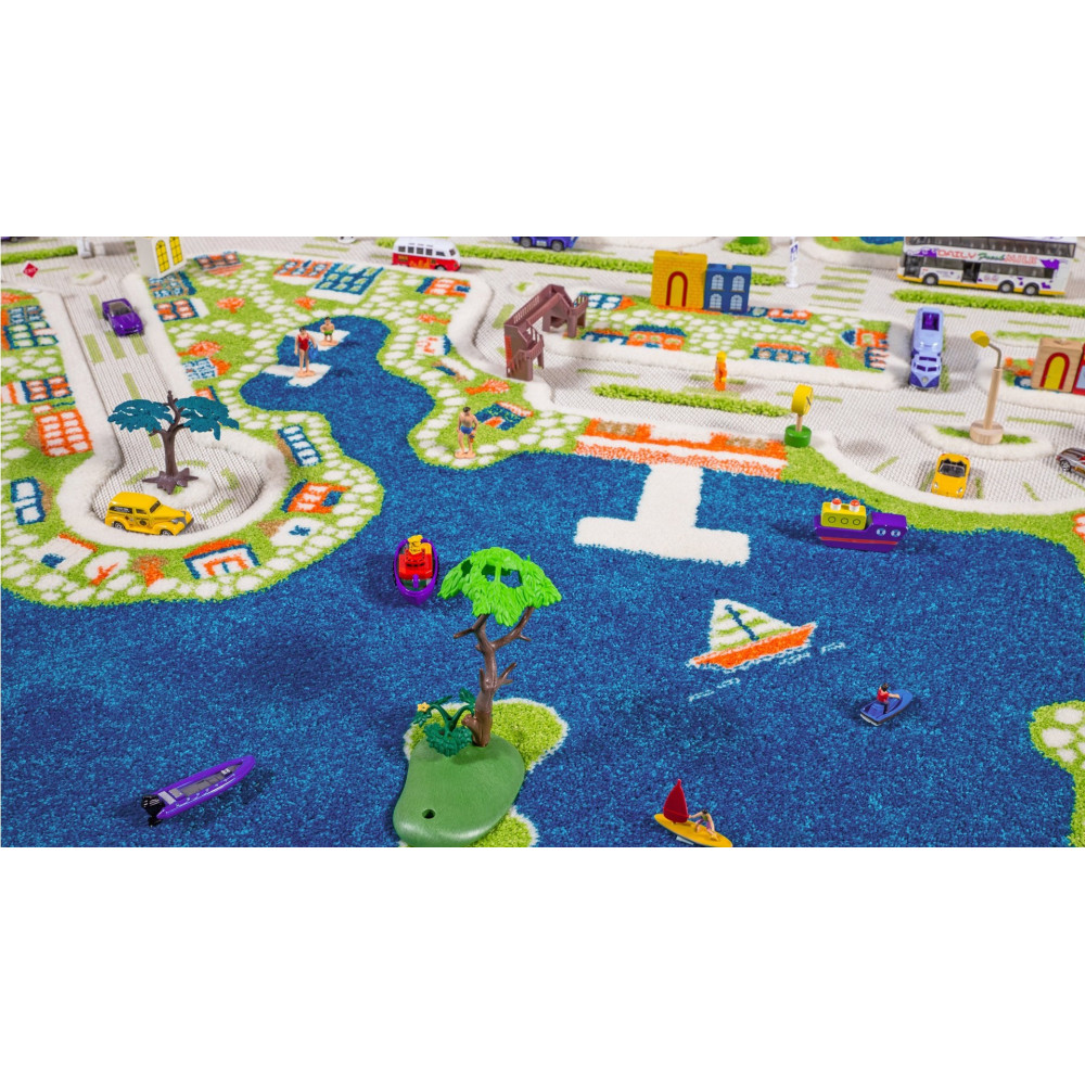 Детский игровой коврик IVI Мини город 134x180 см (8699149514077) Детский игровой коврик IVI Мини город 134x180 см (8699149514077)