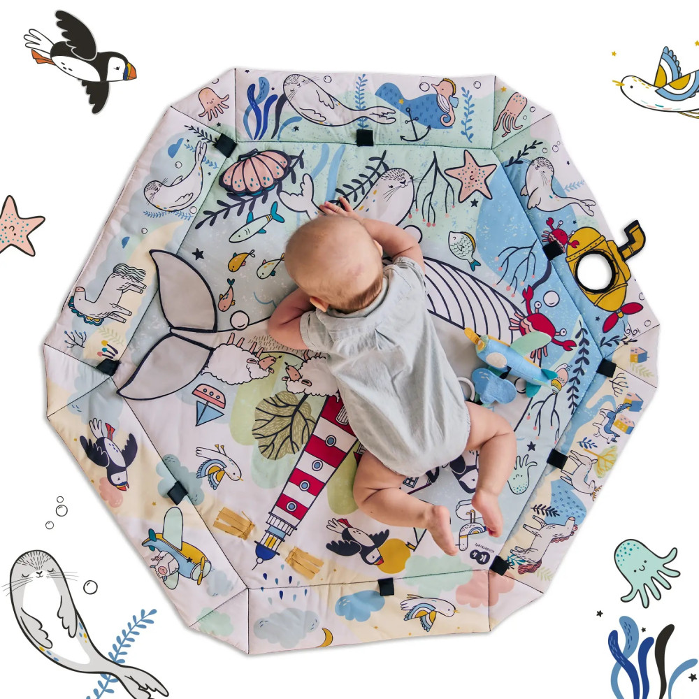 Kinderkraft Smartplay - розвиваючий килимок • Sea (KPSMSE00MUL0000)