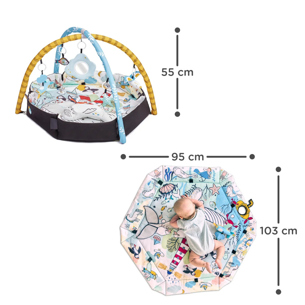 Kinderkraft Smartplay - розвиваючий килимок • Sea (KPSMSE00MUL0000)