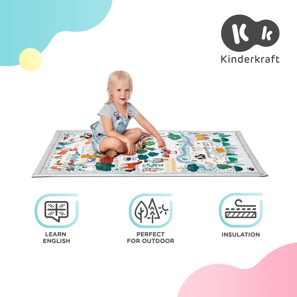 Развивающий коврик-палатка 3 в 1 Kinderkraft Little Gardener (KPLIGA00MUL0000)