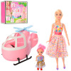 Игровой набор Bellina кукла шарнирная с дочкой и вертолетом (68126)
