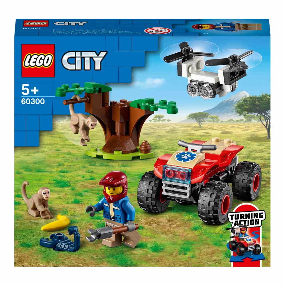 Конструктор Lego City квадроцикл для спасения диких животных (60300)
