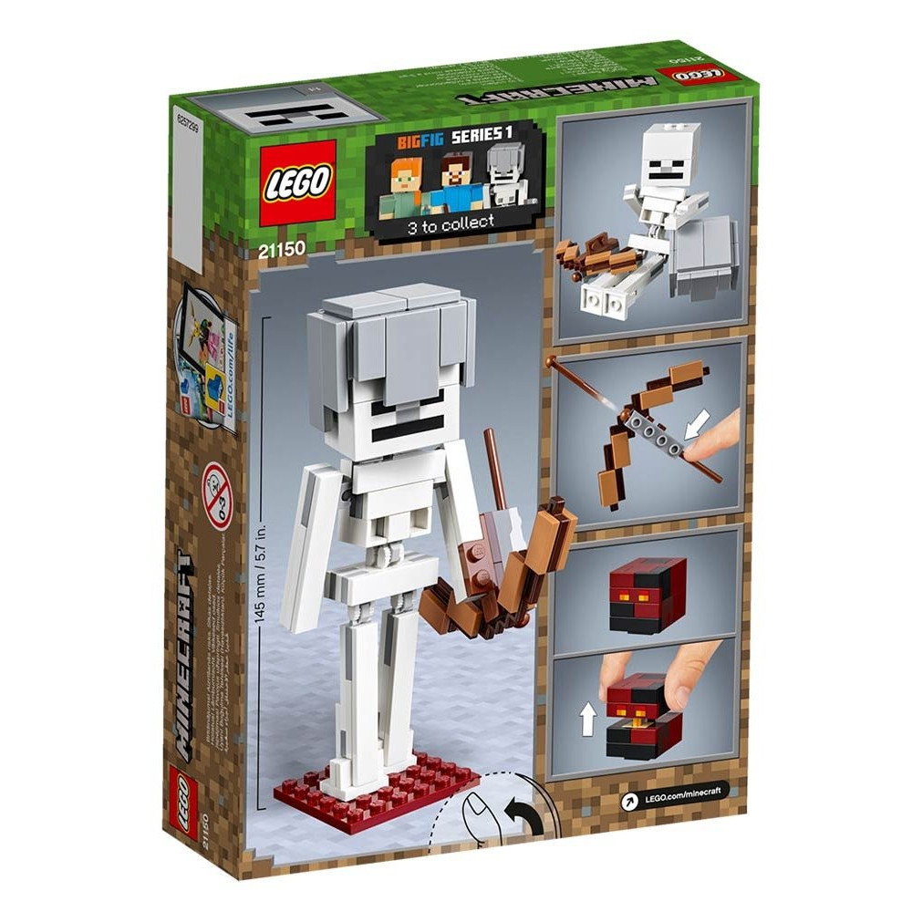 Конструктор Lego Minecraft Скелет и лавовый куб (21150)