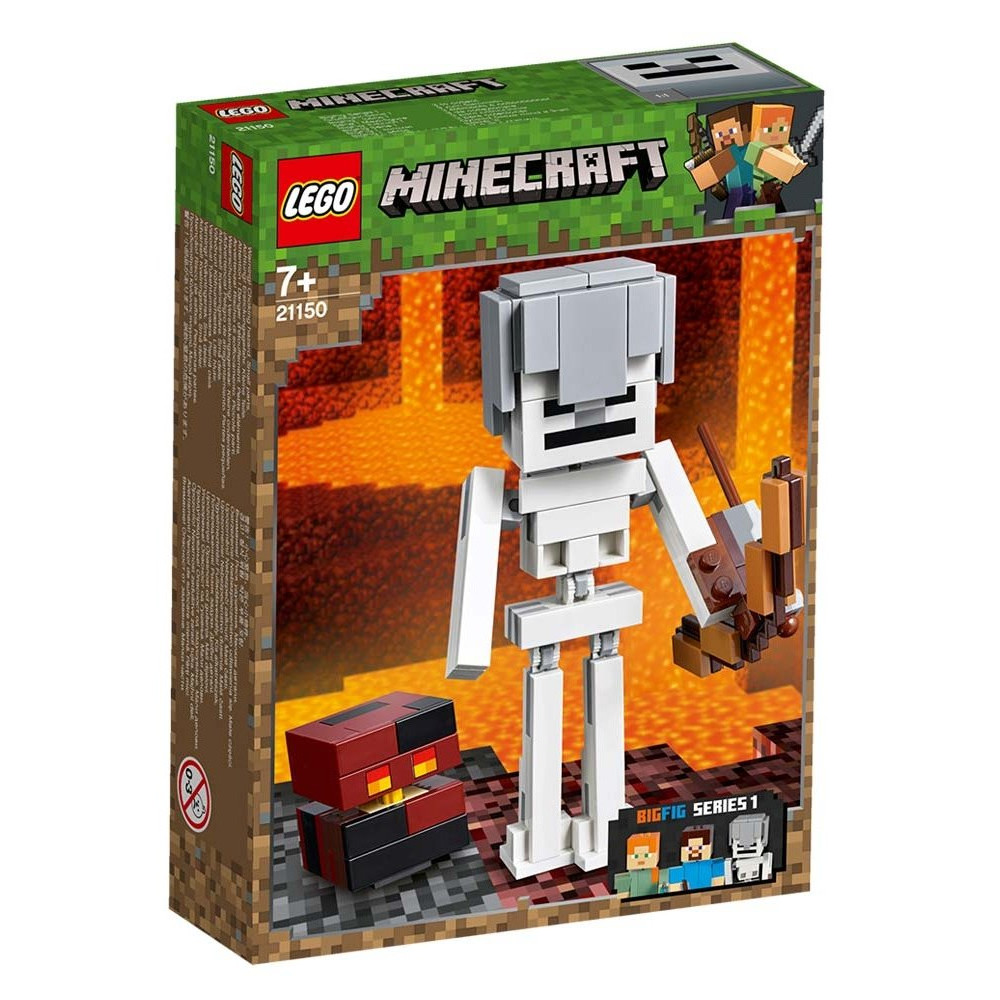 Конструктор Lego Minecraft Скелет и лавовый куб (21150)