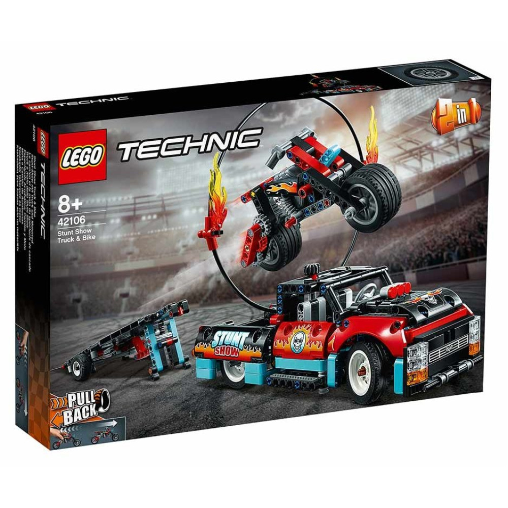 Конструктор Lego Technic Шоу трюков на грузовиках и мотоциклах 2 в 1 (42106)