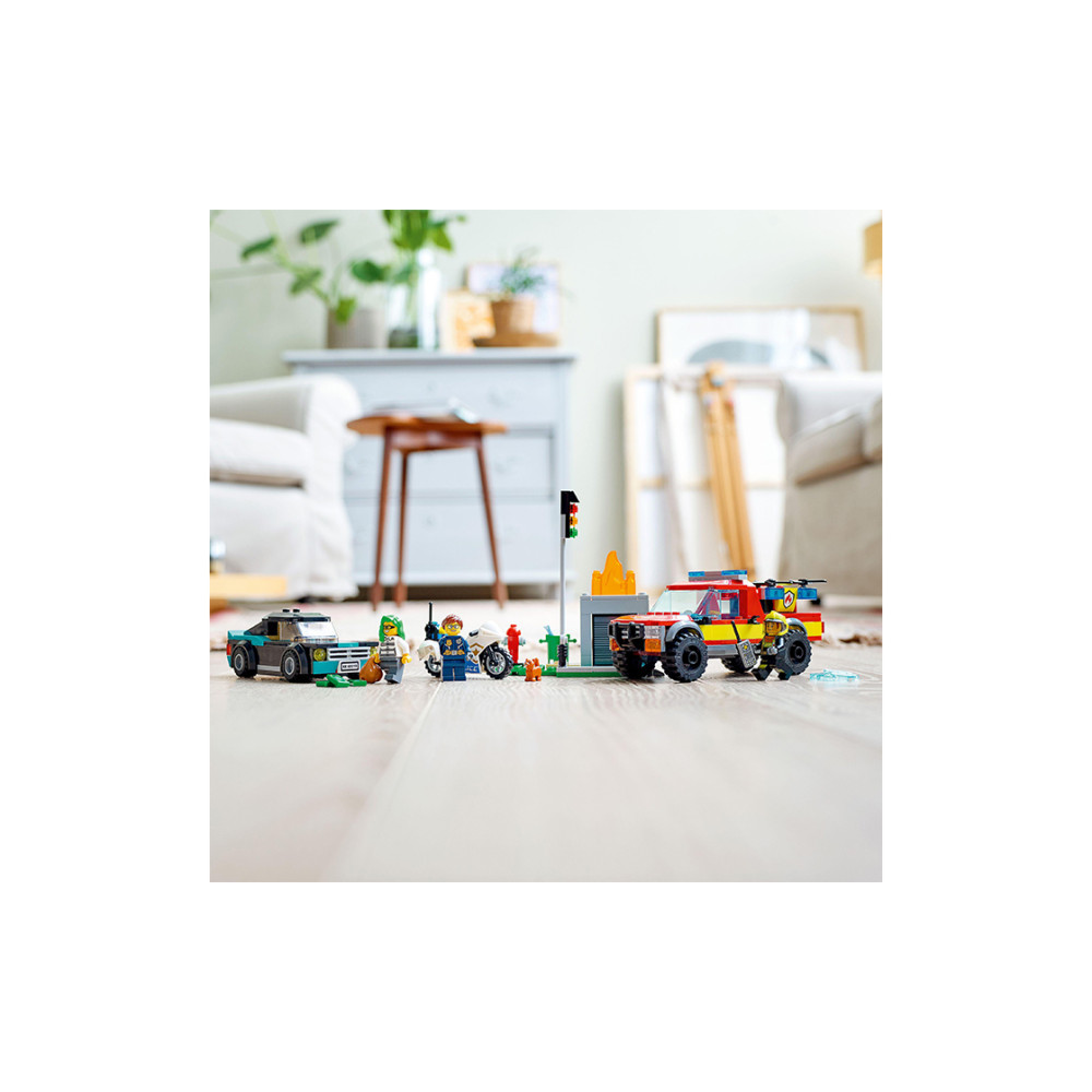 syokougyoページ‼️ホワイト＆ブラックモール Купить Конструктор LEGO City 60319 Пожарная бригада и полицейская