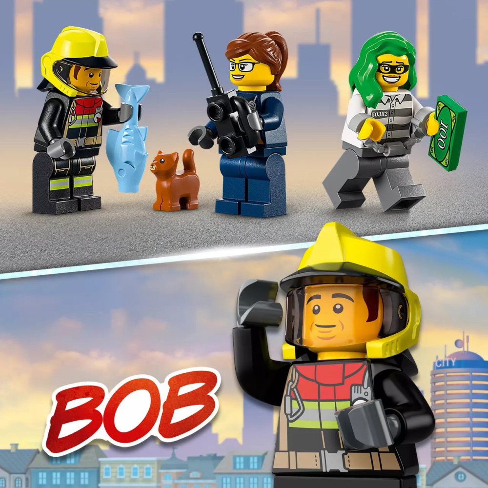 syokougyoページ‼️ホワイト＆ブラックモール Купить Конструктор LEGO City 60319 Пожарная бригада и полицейская