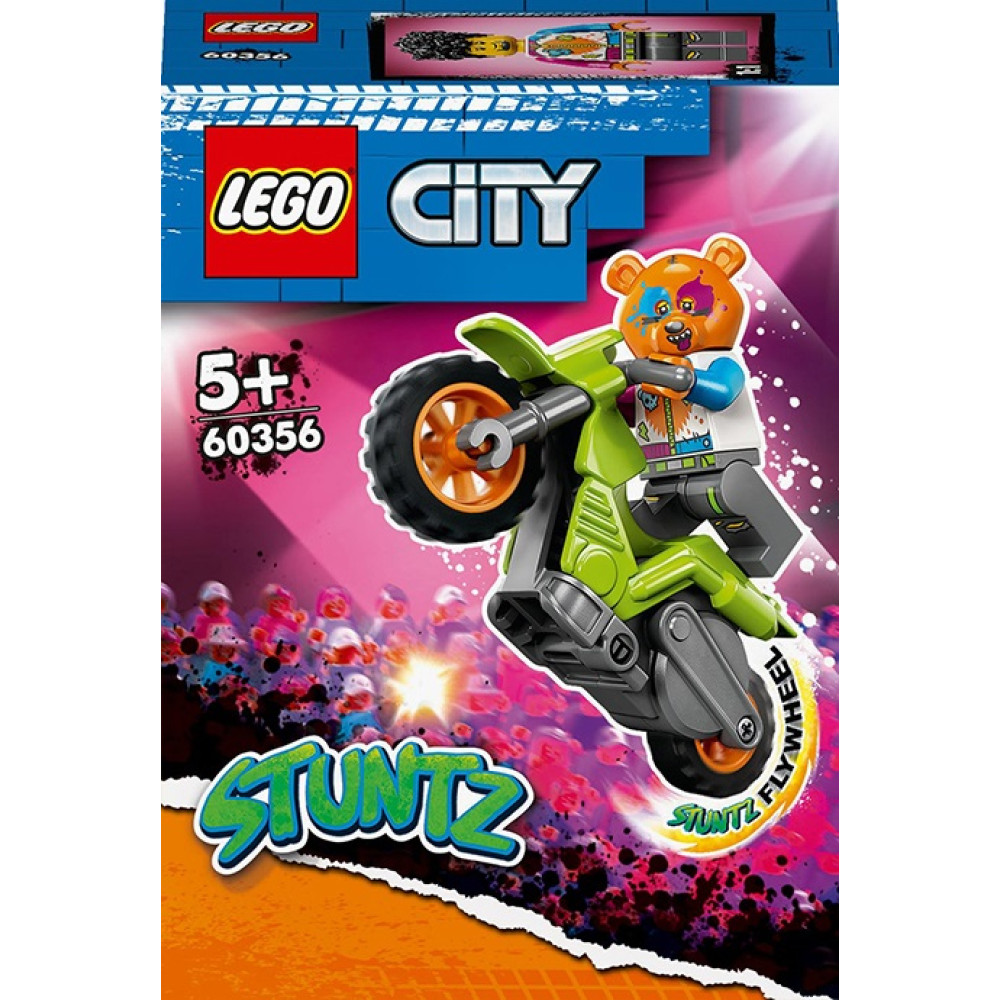 Конструктор Lego City Stunt трюковий мотоцикл ведмедя (60356)