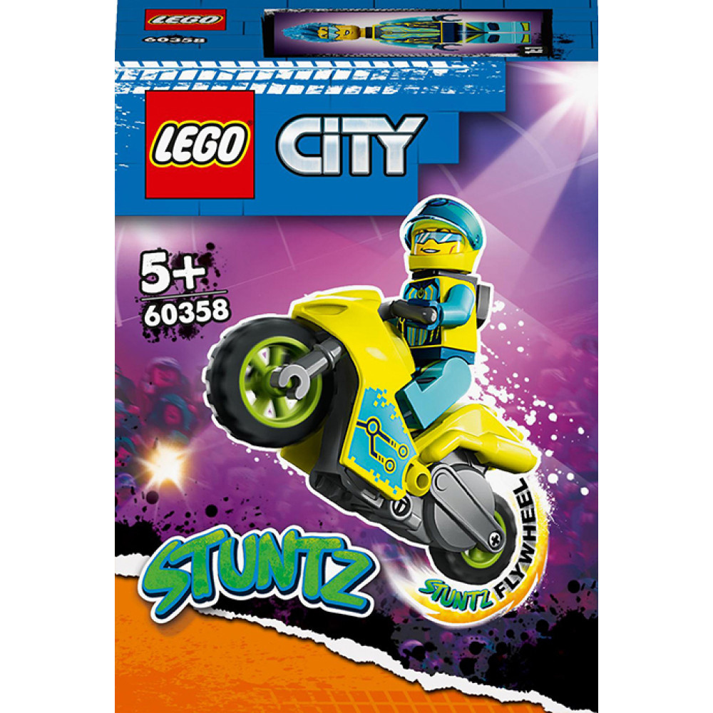 Конструктор Lego City Stunt трюковий кібер-мотоцикл (60358)