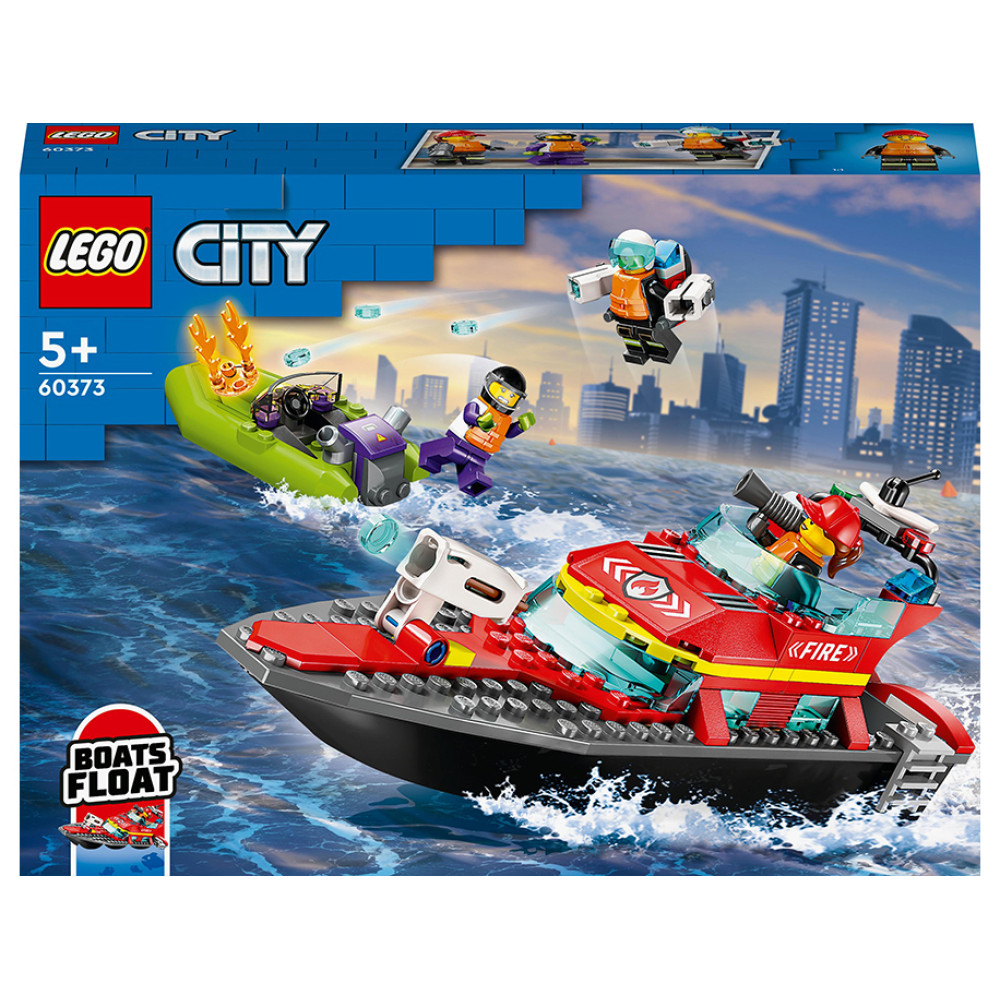 Конструктор Lego City Спасательный пожарный катер (60373)