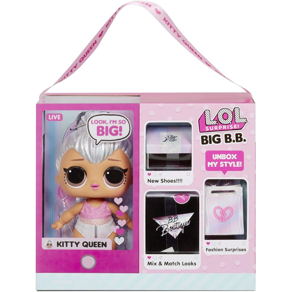 Ігровий набір з мега лялькою LOL Surprise серії Big  B.B.Doll Королева Кітті (573074)