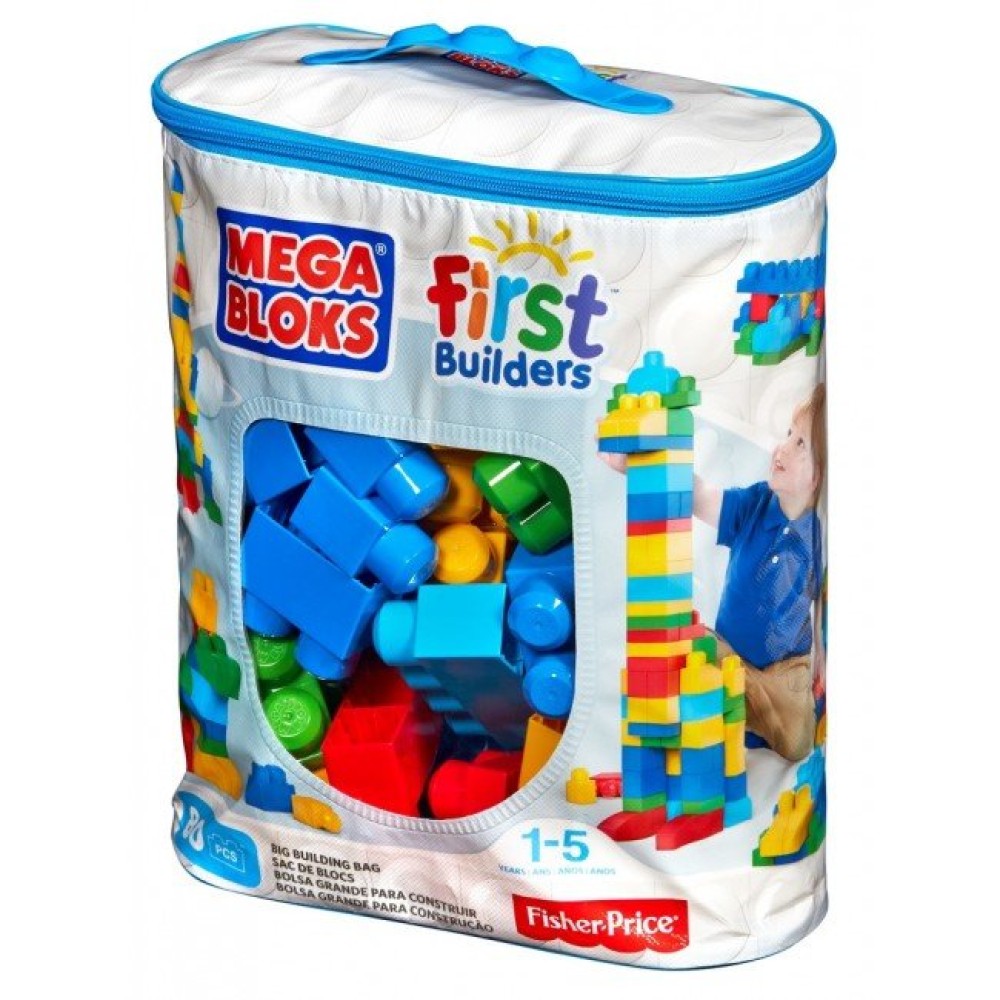 Конструктор классический Mega Bloks в мешке (80 деталей DCH63)
