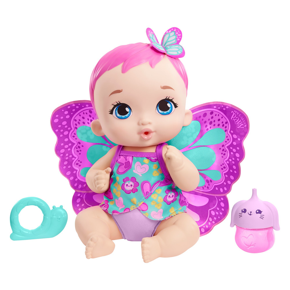 Пупс My Garden Baby Feed and change Розовые крылышки (GYP10)
