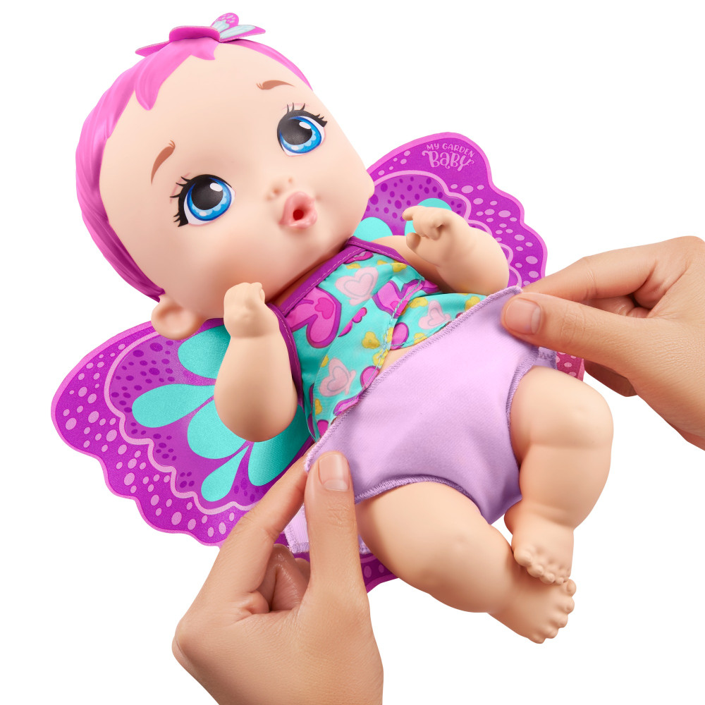 Пупс My Garden Baby Feed and change Розовые крылышки (GYP10)