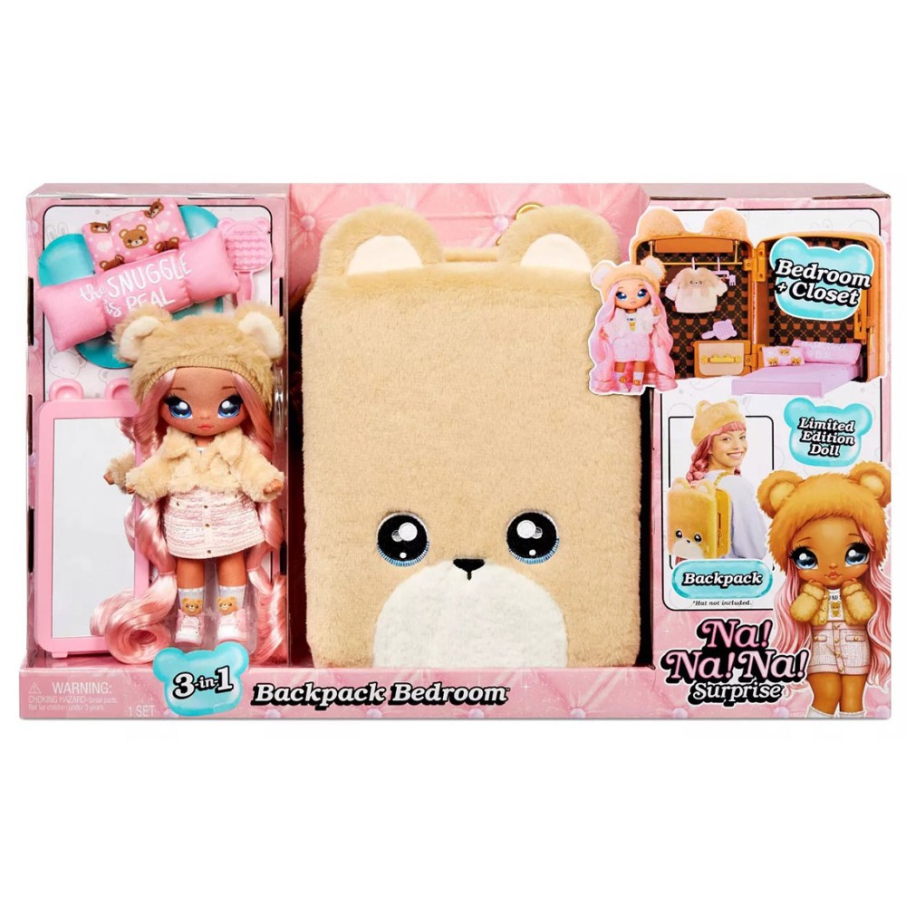 Ігровий набір із лялькою Na! Na! Na! Surprise 3 в 1 Рюкзачок-Спальня Сари Снаглз (575702)