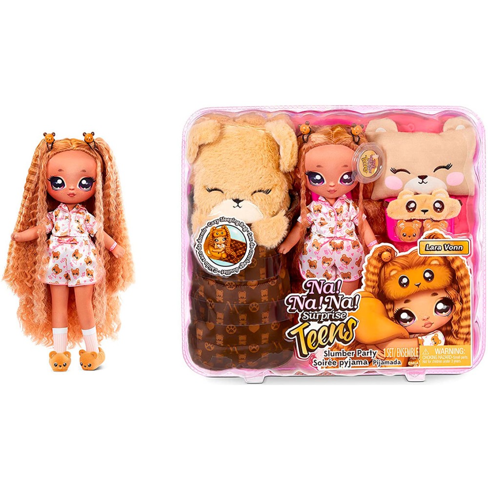 Игровой набор с куклой Na! Na! Na! Surprise Teens Пижамная Тедди-вечеринка Лары Вонн (577416)