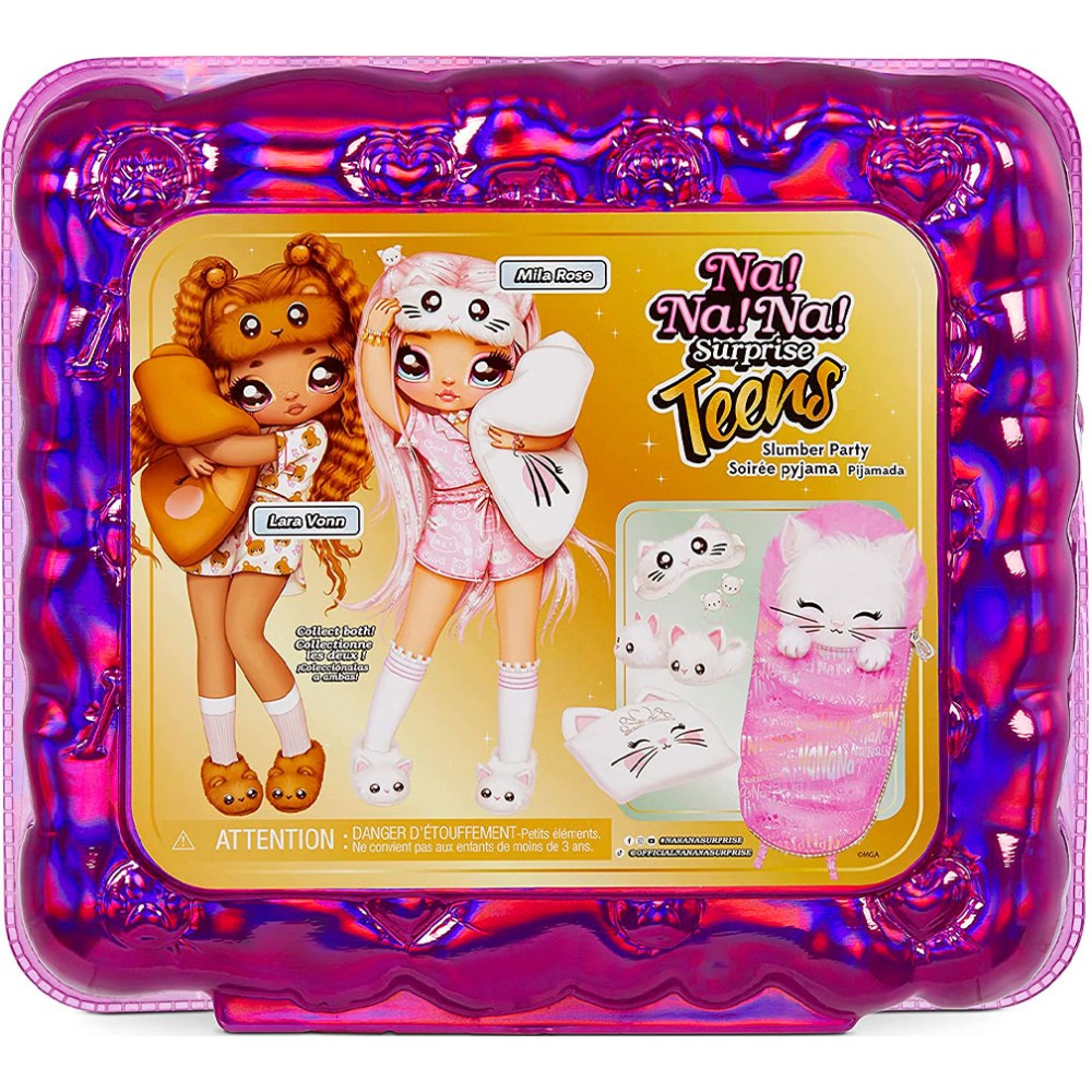 Игровой набор с куклой Na! Na! Na! Surprise Teens Пижамная Тедди-вечеринка Лары Вонн (577416)