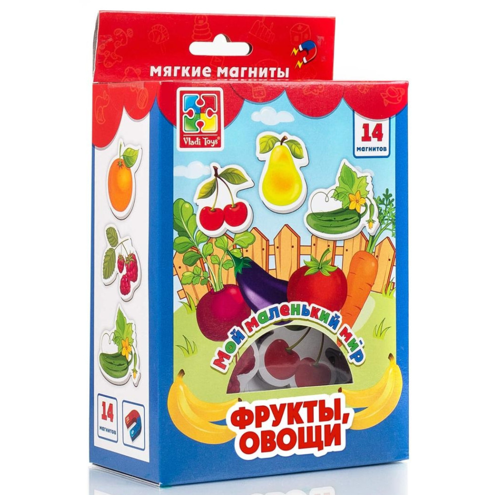 Настольная игра Vladi Toys Мой маленький мир на магнитах Овощи - фрукты (VT3106-03)