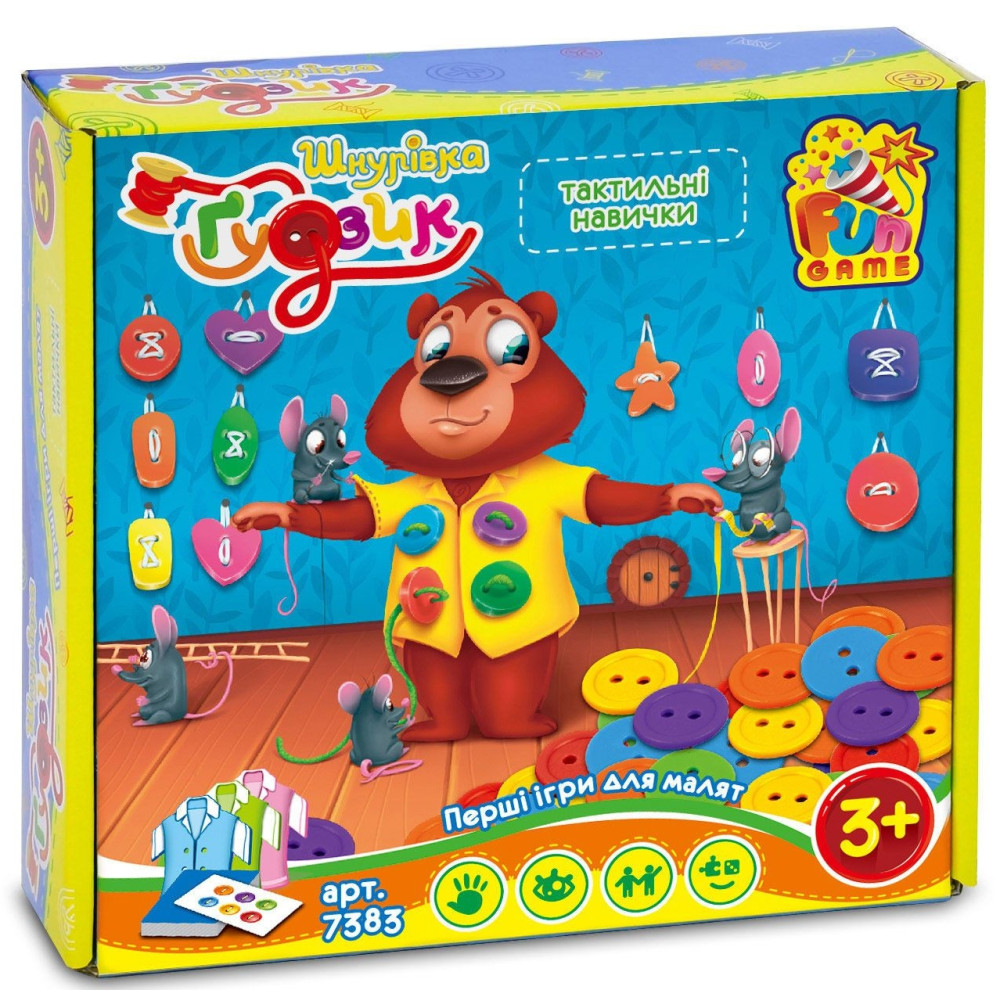 Настольная игра Fun Game Шнуровка и пуговка (7383)