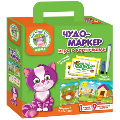 Настольная игра Vladi Toys с карточками Чудо-маркер Ферма (VT2100-12)