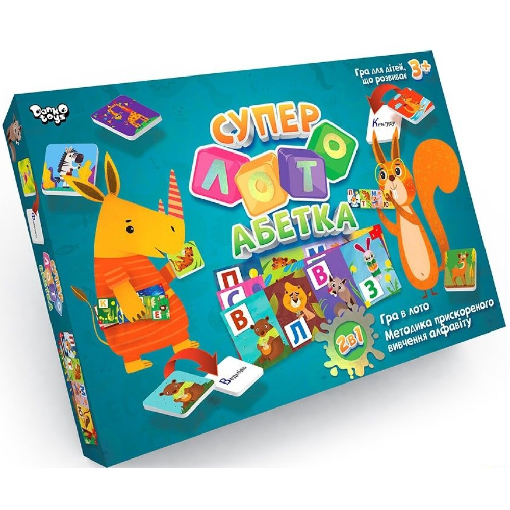 Настольная игра Danko Toys Супер лото Алфавит украинский (06679)