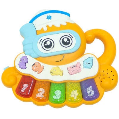 Детское пианино Animal Music оранжевый осьминог (855-29A)