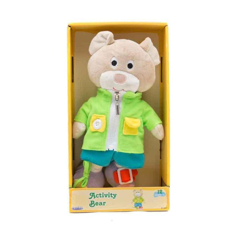 Мягкая игрушка-погремушка Activity Bear Мишка (81267)
