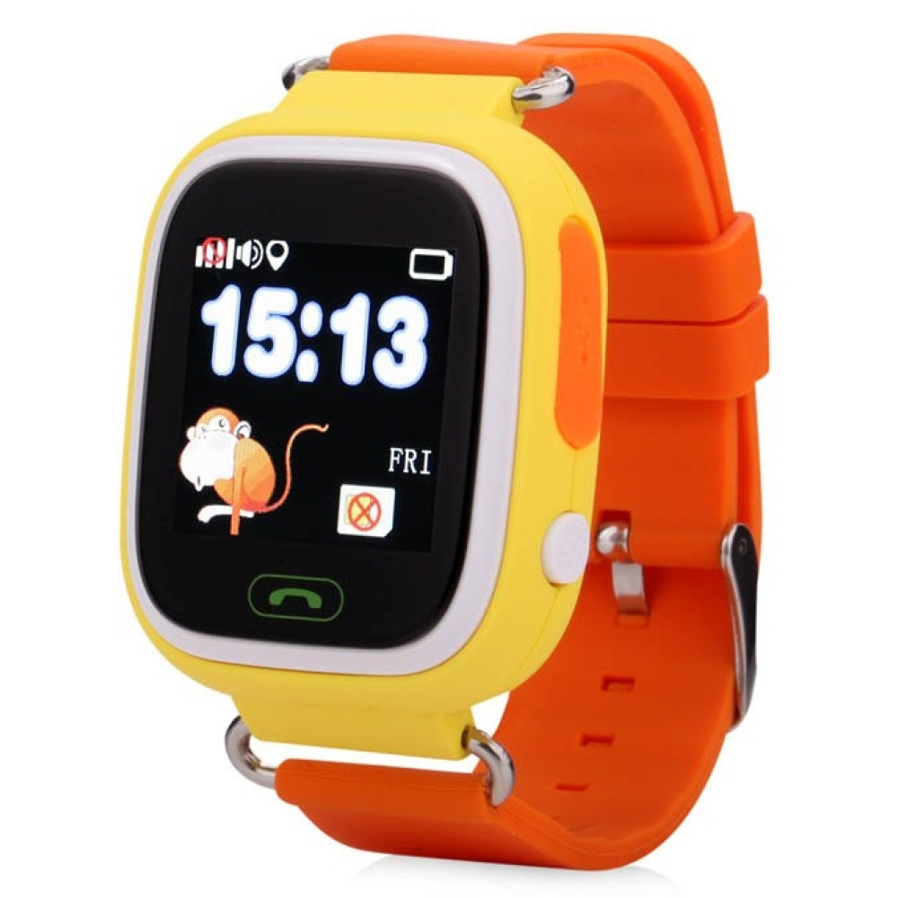 Детские смарт-часы Smart Baby Watch Q90 с GPS трекером Yellow