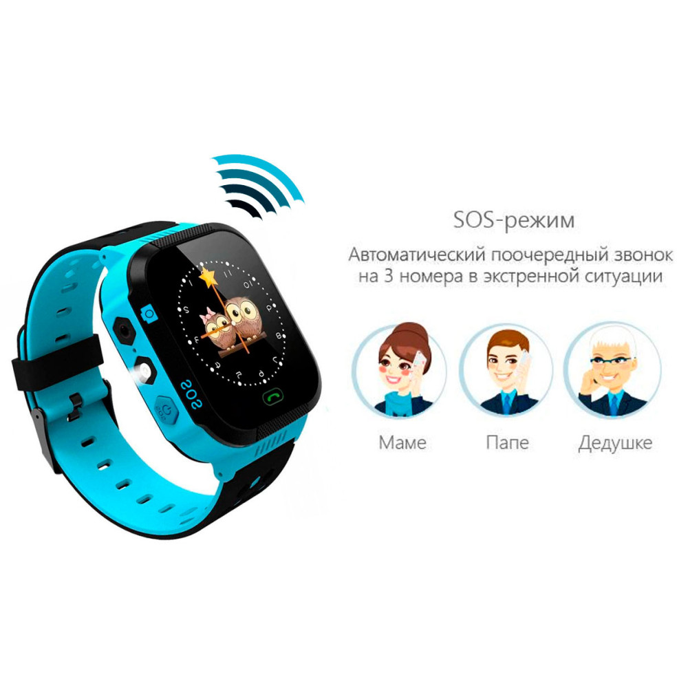 Детские смарт-часы Smart Baby Watch GM9 Black-Blue Детские смарт-часы Smart Baby Watch GM9 Black-Blue