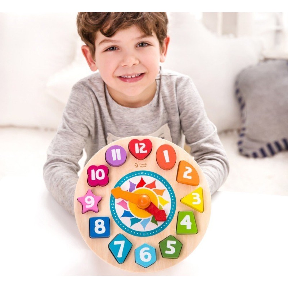 Дерев'яна іграшка Classic World Годинник сортер (3655)