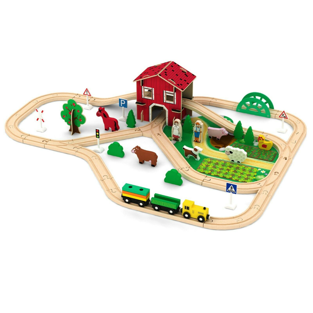 Детская деревянная железная дорога Acool Toy Ферма (AC7529)