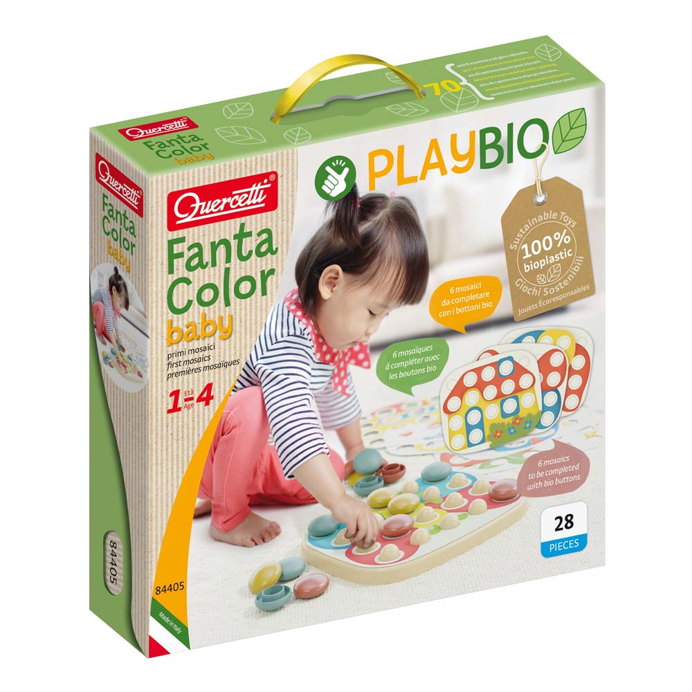 Игра мозаика Quercetti Play Bio Fantacolor baby 21 элемент (84405-Q)