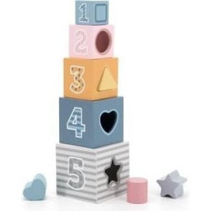 Іграшка Viga Toys Кубики PolarB Сортуємо та складаємо (44016)