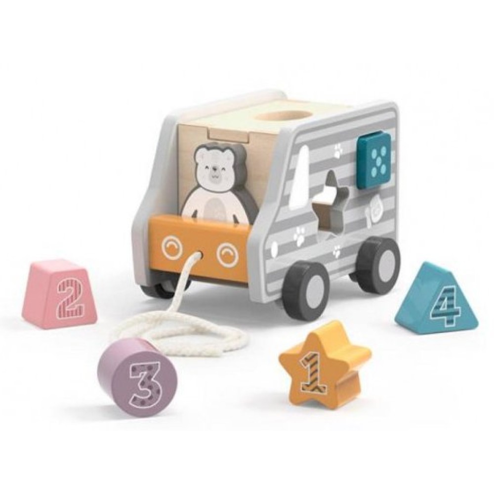 Каталка Viga Toys PolarB машинка-сортер (44041)