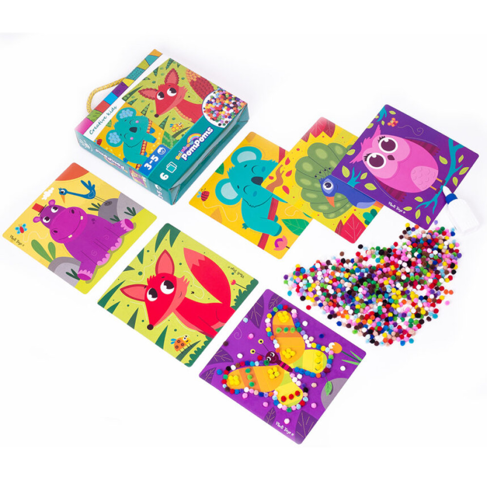 Набор для творчества Vladi Toys Rainbow pompoms Лисичка (VT4433-06)