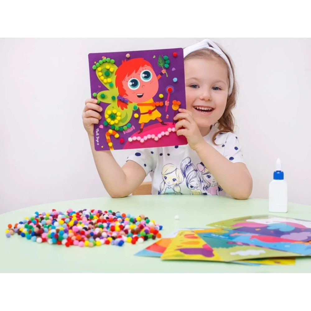 Набор для творчества Vladi Toys Rainbow pompoms Единорог (VT4433-05)
