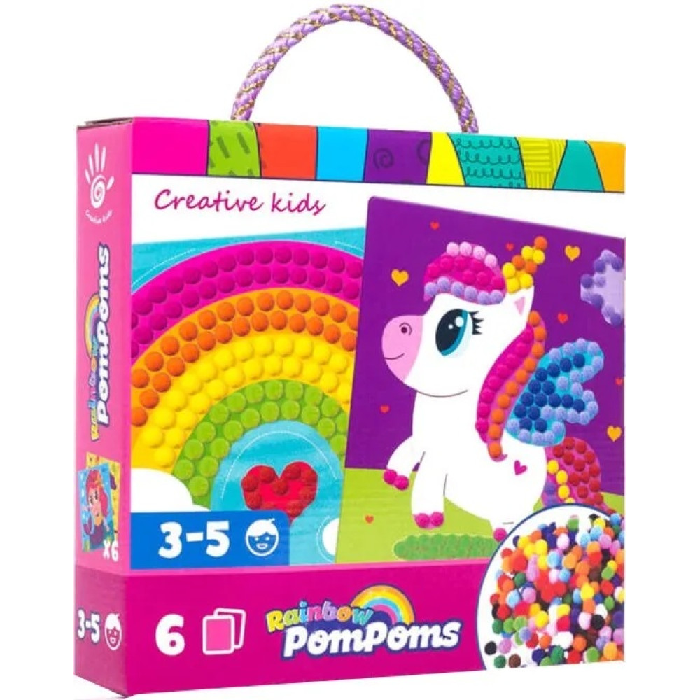 Набор для творчества Vladi Toys Rainbow pompoms Единорог (VT4433-05)