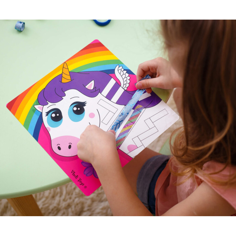 Набор для творчества Vladi Toys Sticky strips Единорог укр (VT4433-03)