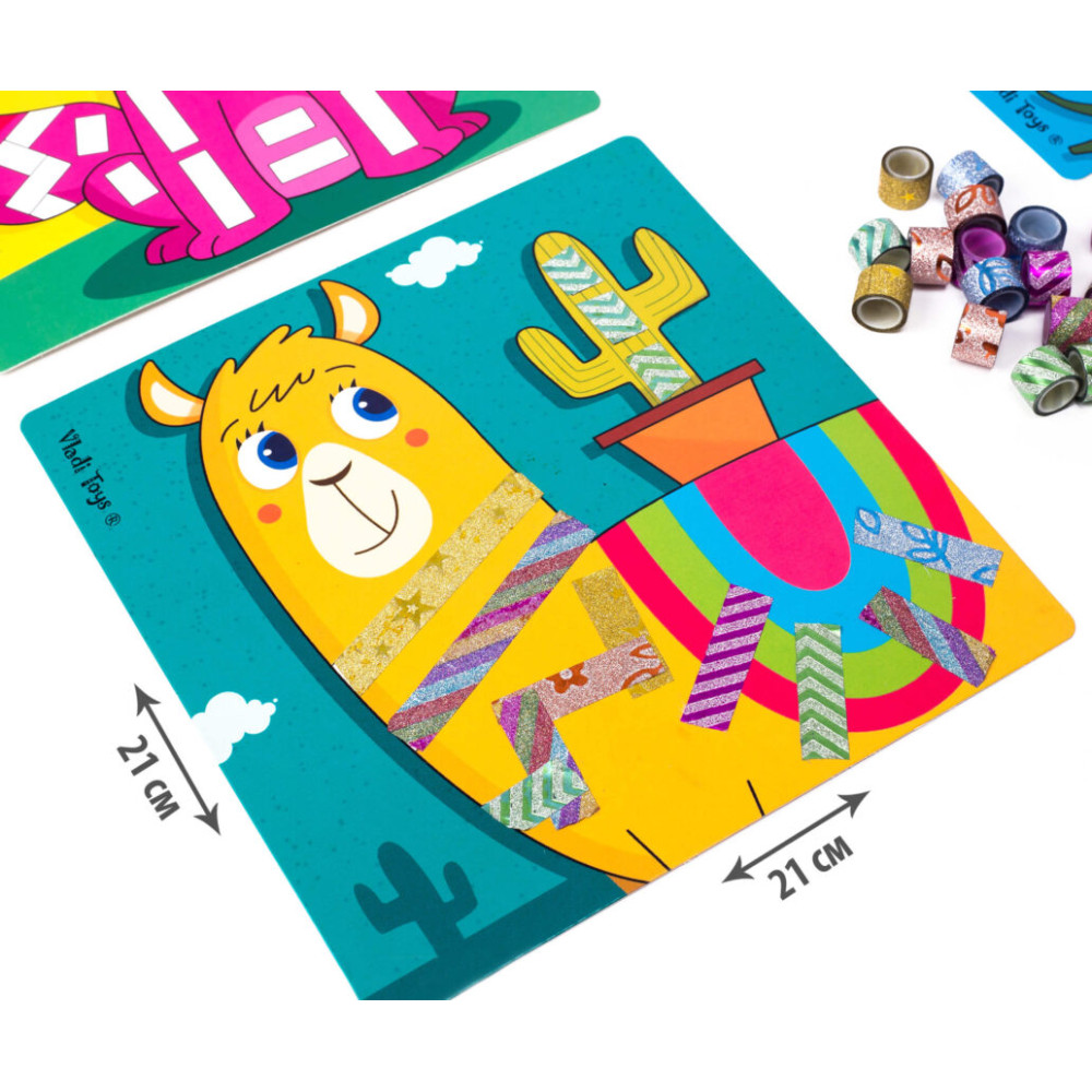 Набор для творчества Vladi Toys Sticky strips Лама укр (VT4433-04) Набор для творчества Vladi Toys Sticky strips Лама укр (VT4433-04)