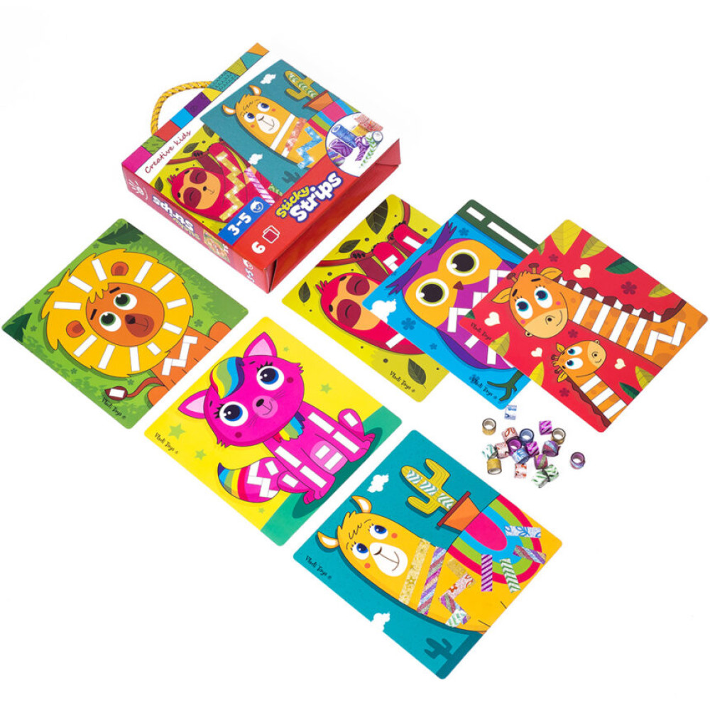 Набор для творчества Vladi Toys Sticky strips Лама укр (VT4433-04) Набор для творчества Vladi Toys Sticky strips Лама укр (VT4433-04)