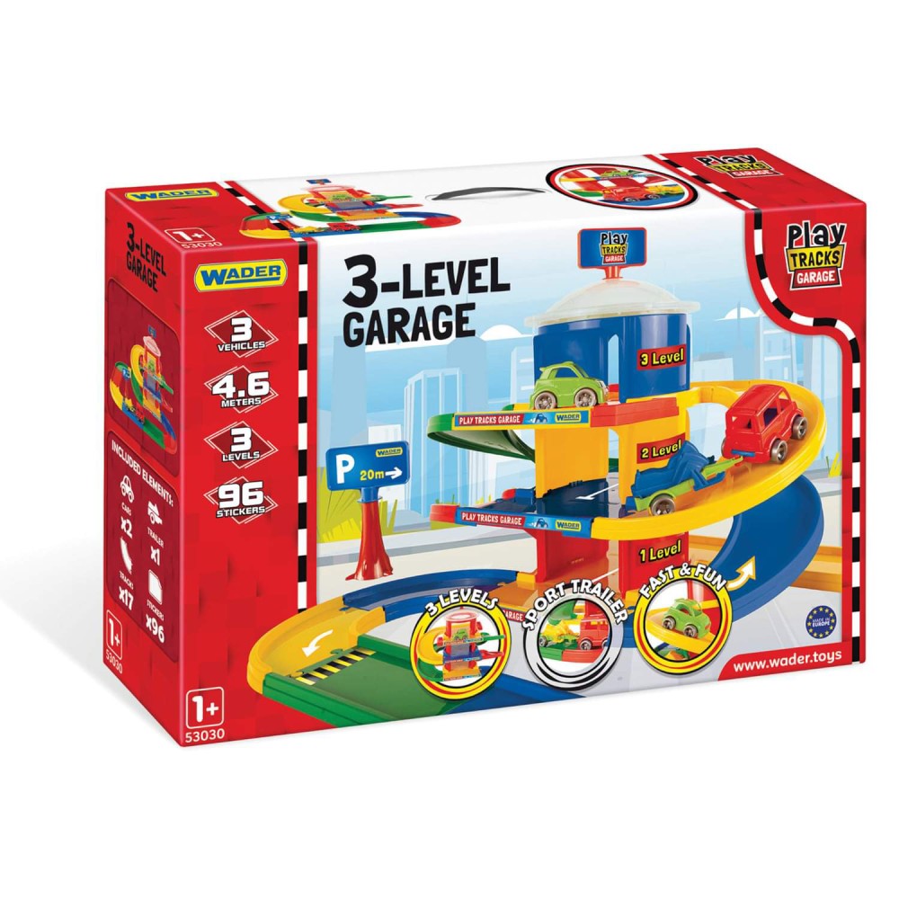 Трек-гараж Wader Play tracks Garage Трехэтажный паркинг (53030)