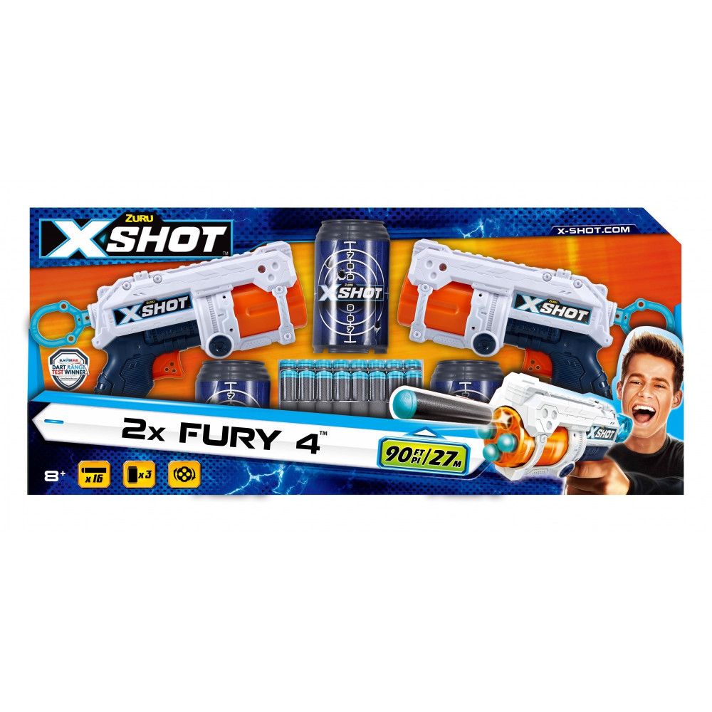Набор бластеров Zuru X-Shot Excel fury 4 2PK (36329Z) Набор бластеров Zuru X-Shot Excel fury 4 2PK (36329Z)