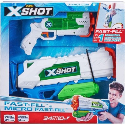 Набор водных бластеров X-Shot Fast Fill Medium And Small (56225)