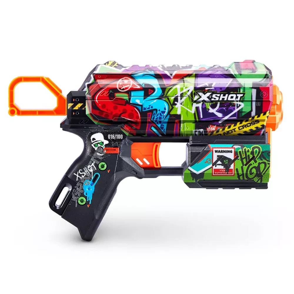 Скорострільний бластер X-Shot Skins Flux Graffiti 8 патронів (36516B)