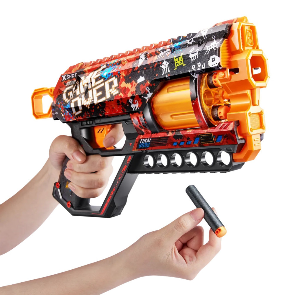 Скорострільний бластер X-Shot Skins Griefer Game Over 12 патронів (36561D)