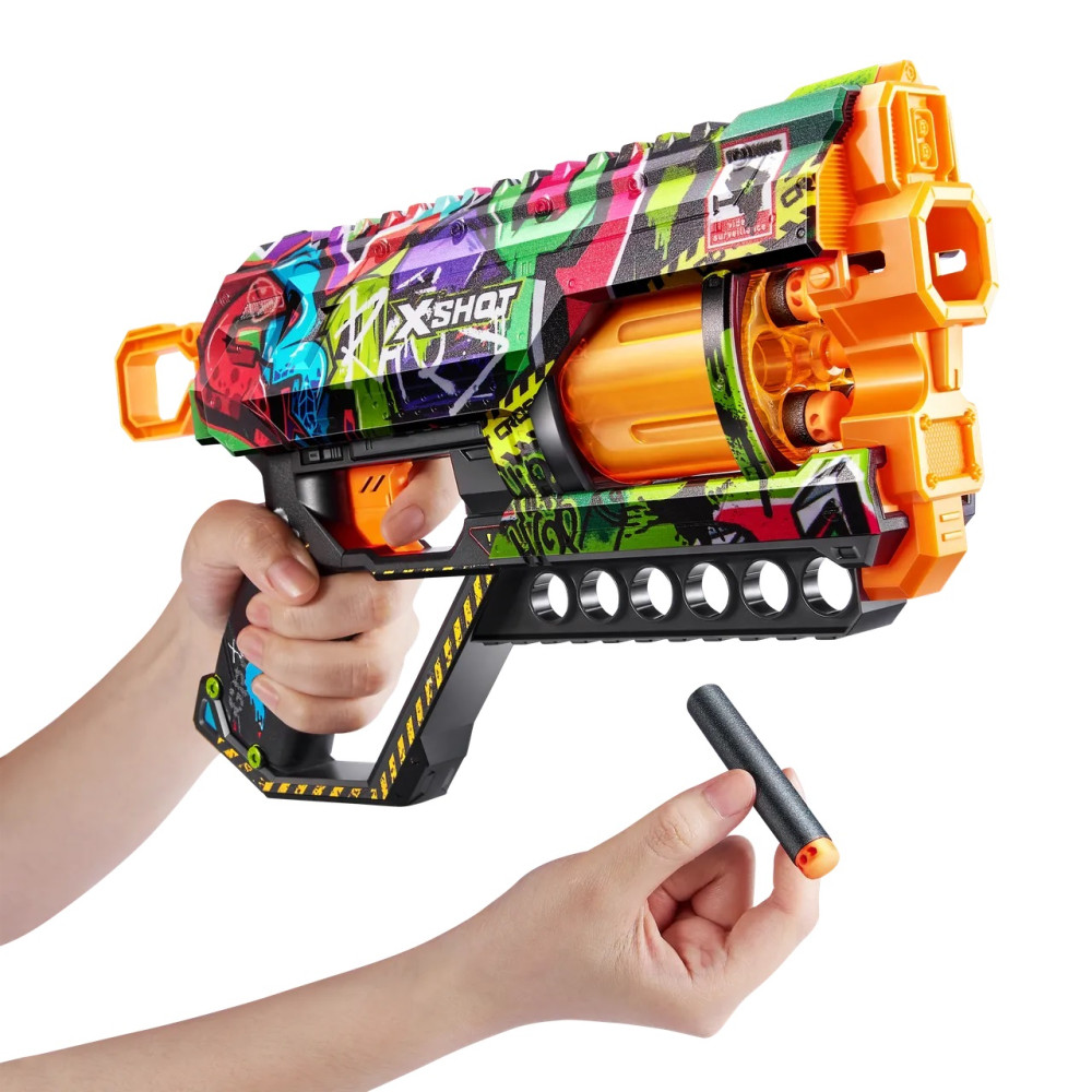 Скорострільний бластер X-Shot Skins Griefer Graffiti 12 патронів (36561G)